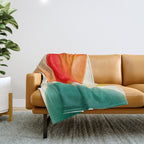 gradient shapes 70s 4 Throw Blanket Gallery Image 1