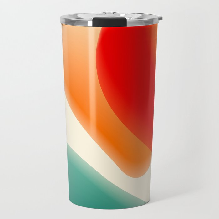 gradient shapes 70s 4 Travel Mug Gallery Image 1