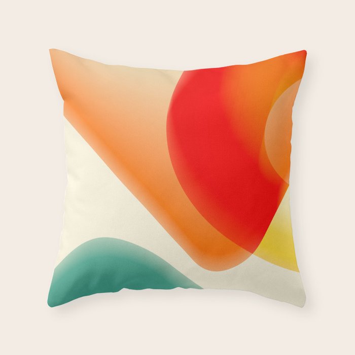 gradient shapes 70s 4 Throw Pillow Gallery Image 6
