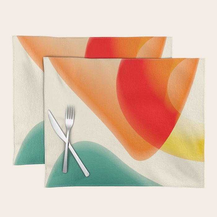 gradient shapes 70s 4 Placemat Gallery Image 1
