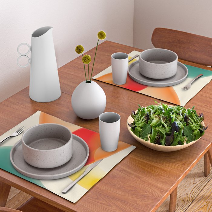 gradient shapes 70s 4 Placemat Gallery Image 2