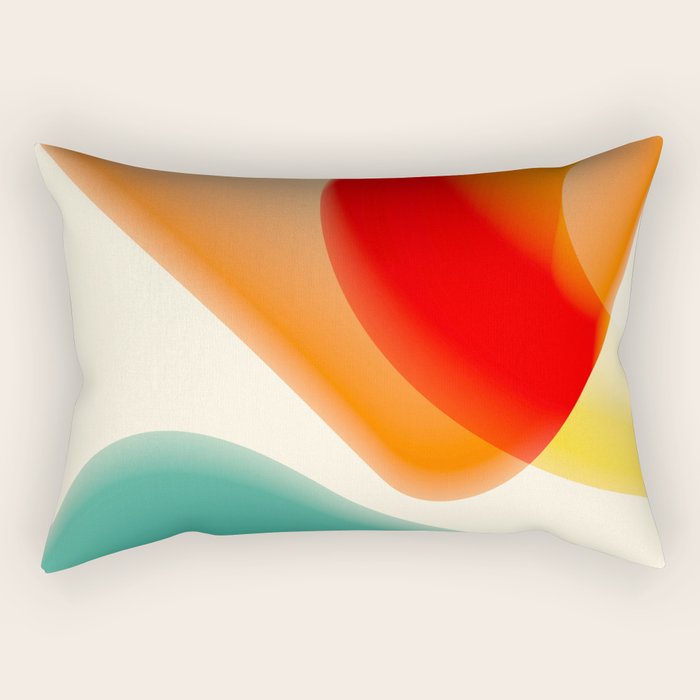 gradient shapes 70s 4 Rectangular Pillow Gallery Image 2
