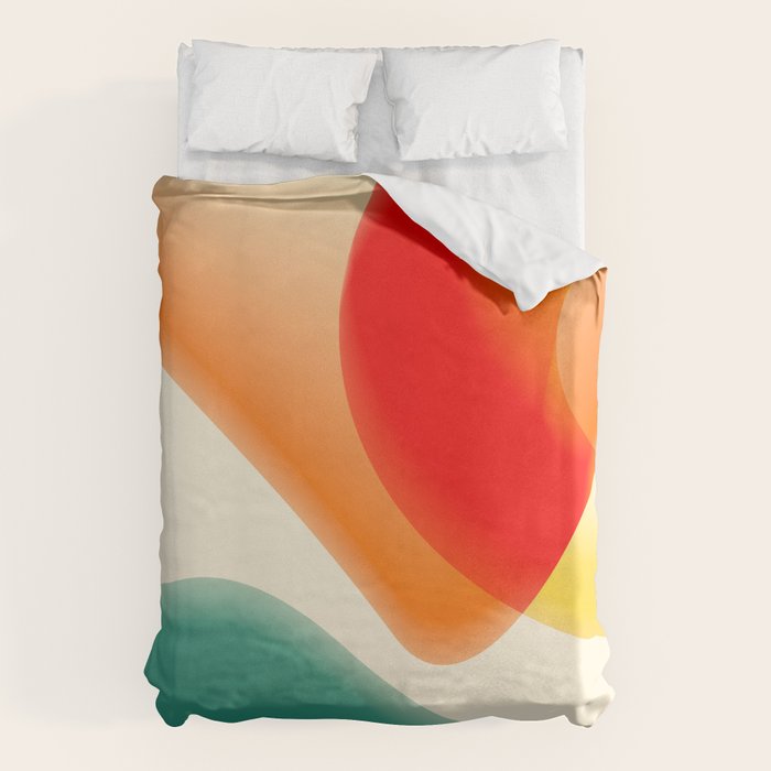 gradient shapes 70s 4 Duvet Cover Gallery Image 1