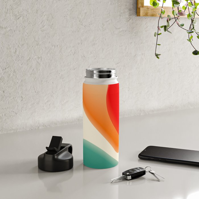 gradient shapes 70s 4 Water Bottle Gallery Image 4