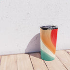 gradient shapes 70s 4 Travel Mug Gallery Image 4