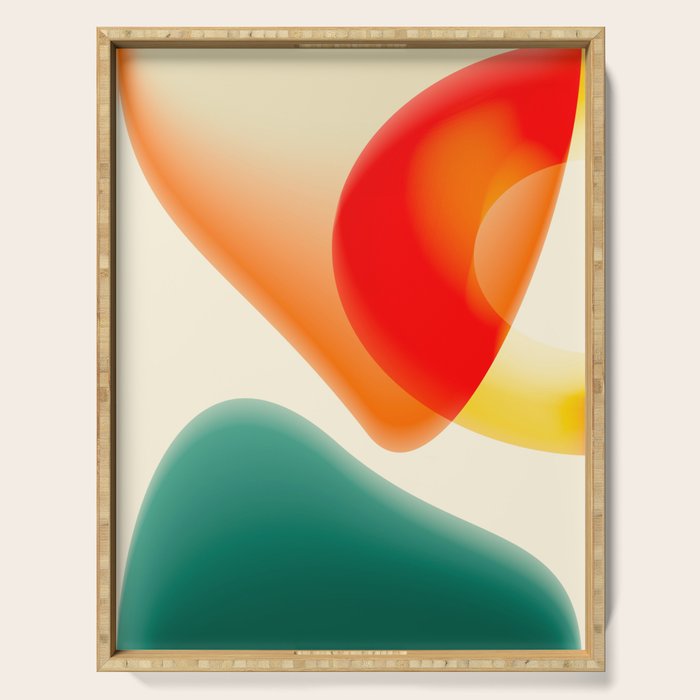 gradient shapes 70s 4 Serving Tray Gallery Image 1