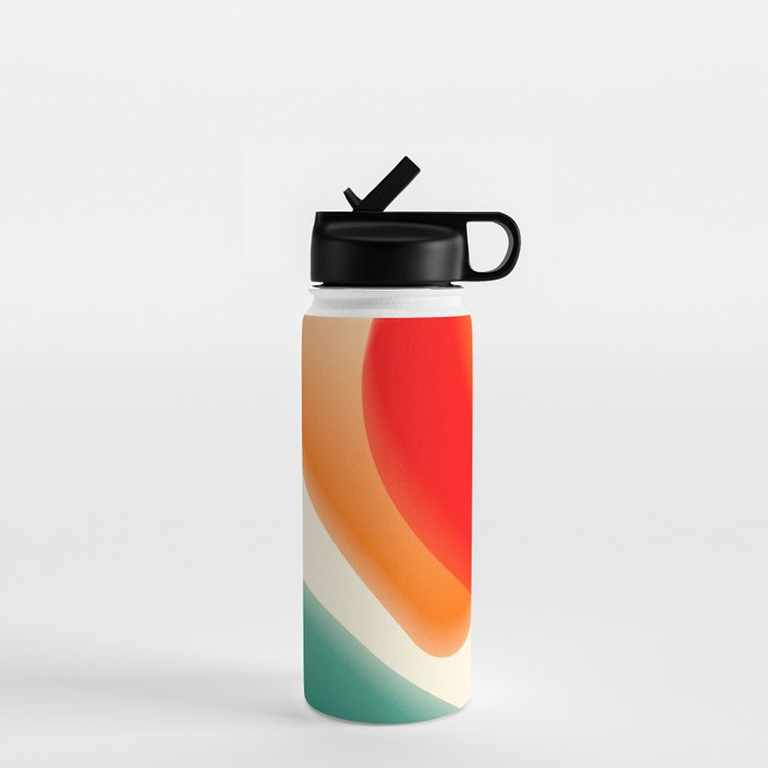 gradient shapes 70s 4 Water Bottle Gallery Image 1
