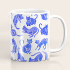 Cat Positions - Blue Palette Coffee Mug Gallery Image 1