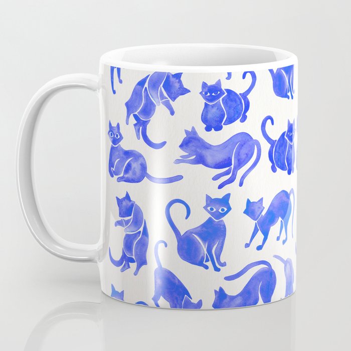 Cat Positions - Blue Palette Coffee Mug Gallery Image 3