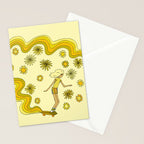 groovy skate hang 10 // tony alva style // surfy birdy art Stationery Card Gallery Image 2
