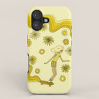 groovy skate hang 10 // tony alva style // surfy birdy art iPhone Case Gallery Image 1
