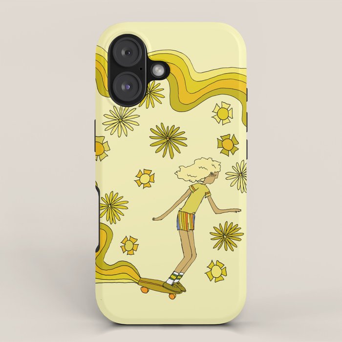 groovy skate hang 10 // tony alva style // surfy birdy art iPhone Case Gallery Image 1