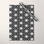Geometric abstract modern black white stripes Wrapping Paper Gallery Image 1