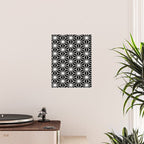 Geometric abstract modern black white stripes Poster Gallery Image 2