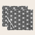 Geometric abstract modern black white stripes Placemat Gallery Image 1