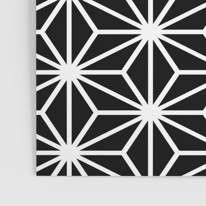 Geometric abstract modern black white stripes Poster Gallery Image 3