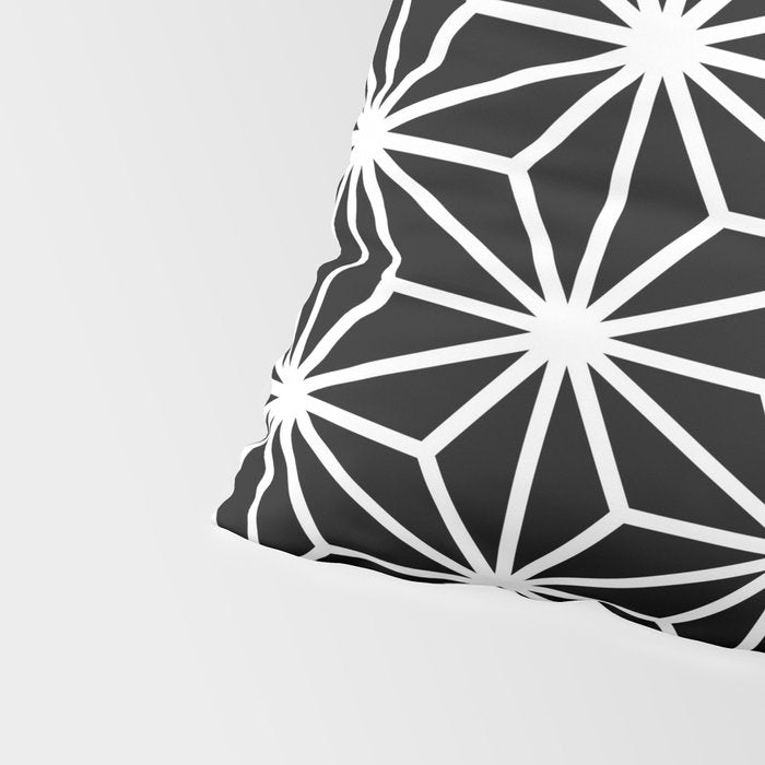 Geometric abstract modern black white stripes Pillow Sham Gallery Image 4
