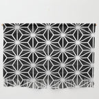 Geometric abstract modern black white stripes Wall Hanging Gallery Image 1