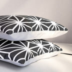 Geometric abstract modern black white stripes Pillow Sham Gallery Image 3