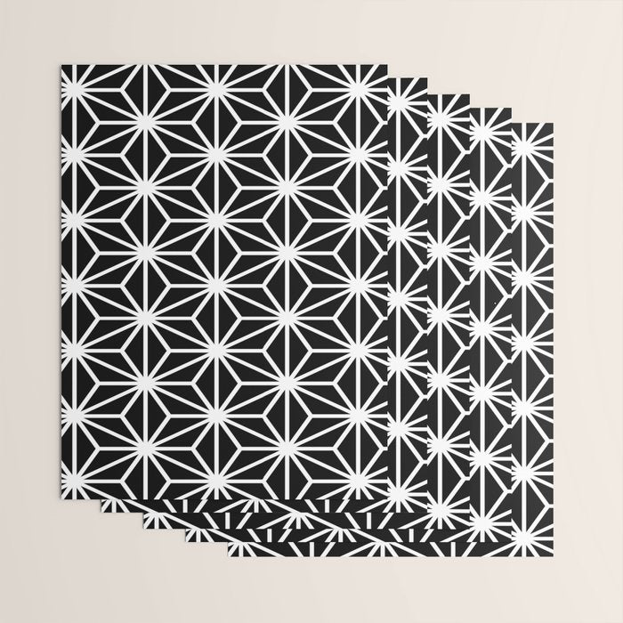 Geometric abstract modern black white stripes Wrapping Paper Gallery Image 3