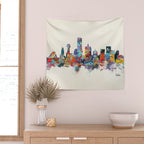dallas texas skyline Wall Tapestry Gallery Image 2