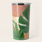 Monstera Leaves Travel Mug Gallery Image 1