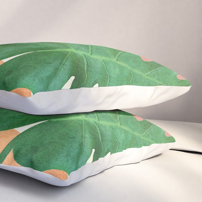 Monstera Leaves Pillow Sham Gallery Image 3