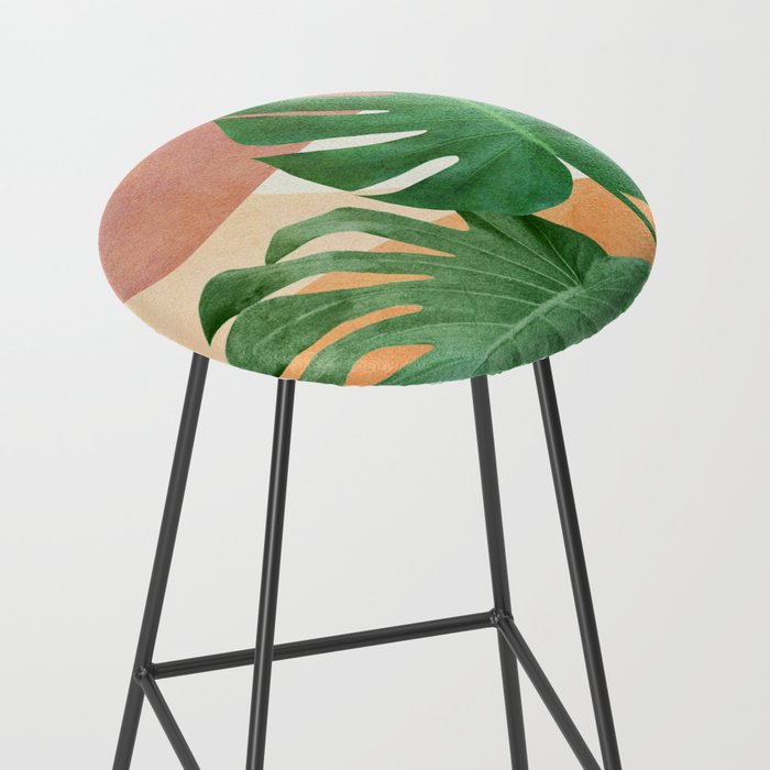 Monstera Leaves Stool Gallery Image 2