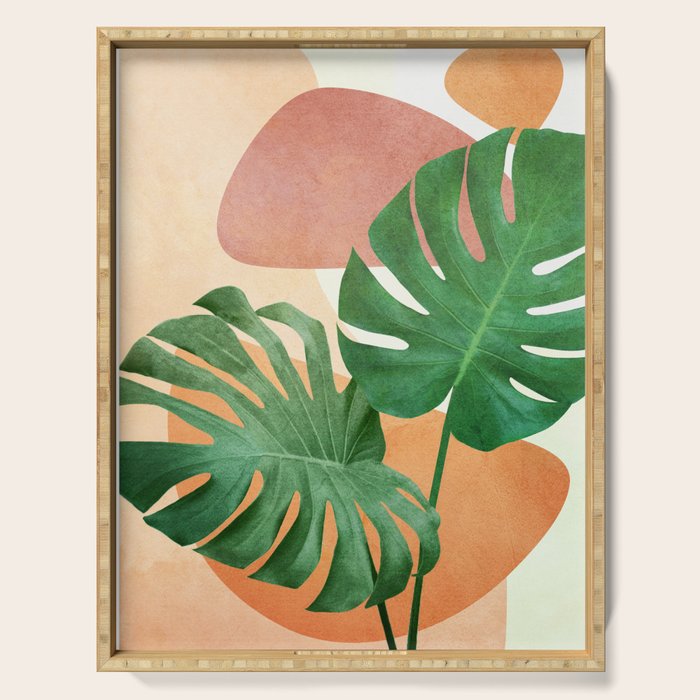 Monstera Leaves Serving Tray Gallery Image 1