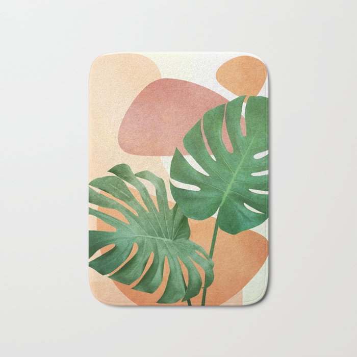 Monstera Leaves Bath Mat Gallery Image 1