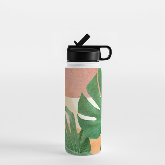 Monstera Leaves Water Bottle Gallery Image 1