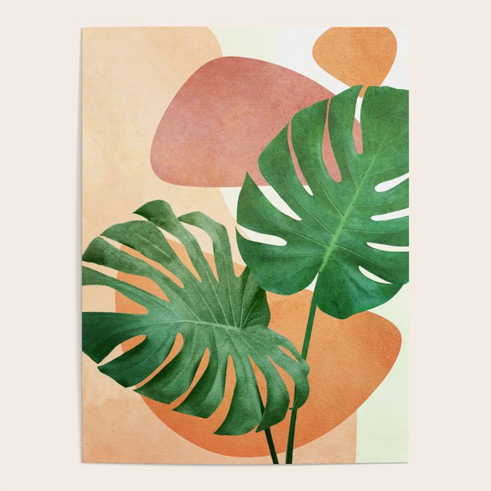 Monstera Leaves Poster Gallery Image 4