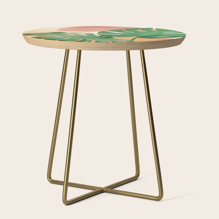 Monstera Leaves Side Table Gallery Image 1