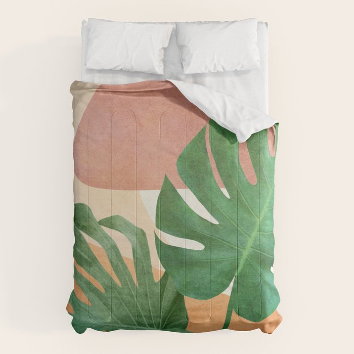 Monstera Leaves Comforter Gallery Image 6