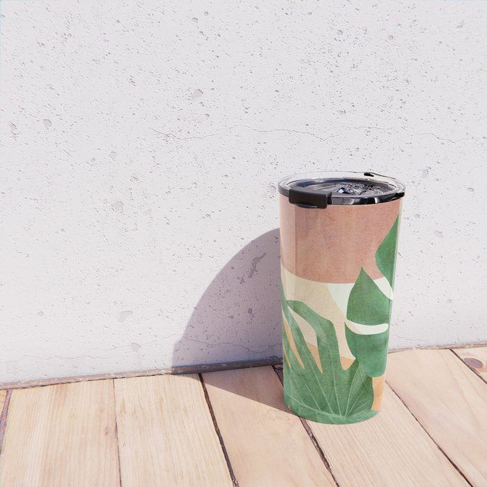 Monstera Leaves Travel Mug Gallery Image 4