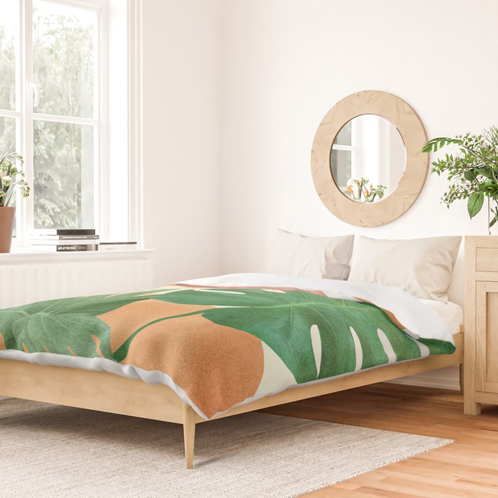 Monstera Leaves Duvet Cover Gallery Image 2