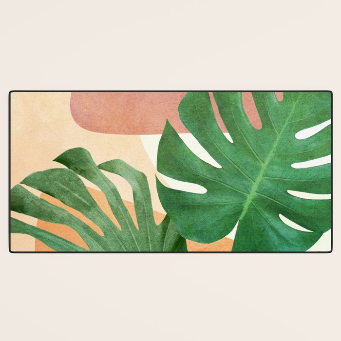 Monstera Leaves Desk Mat Gallery Image 3