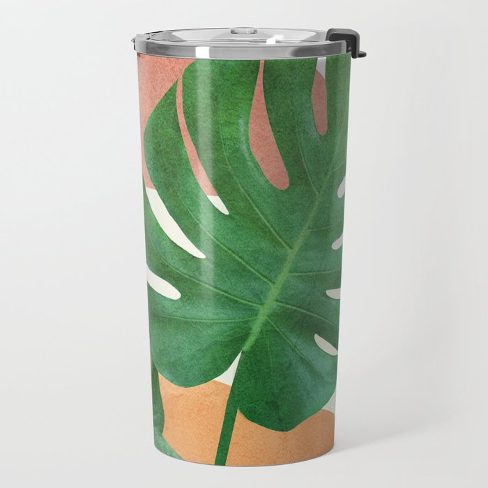 Monstera Leaves Travel Mug Gallery Image 2