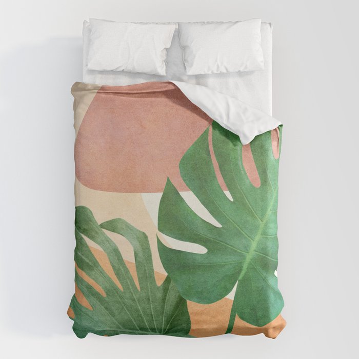 Monstera Leaves Duvet Cover Gallery Image 6