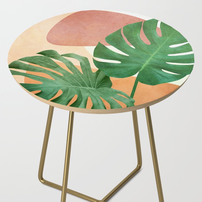 Monstera Leaves Side Table Gallery Image 2