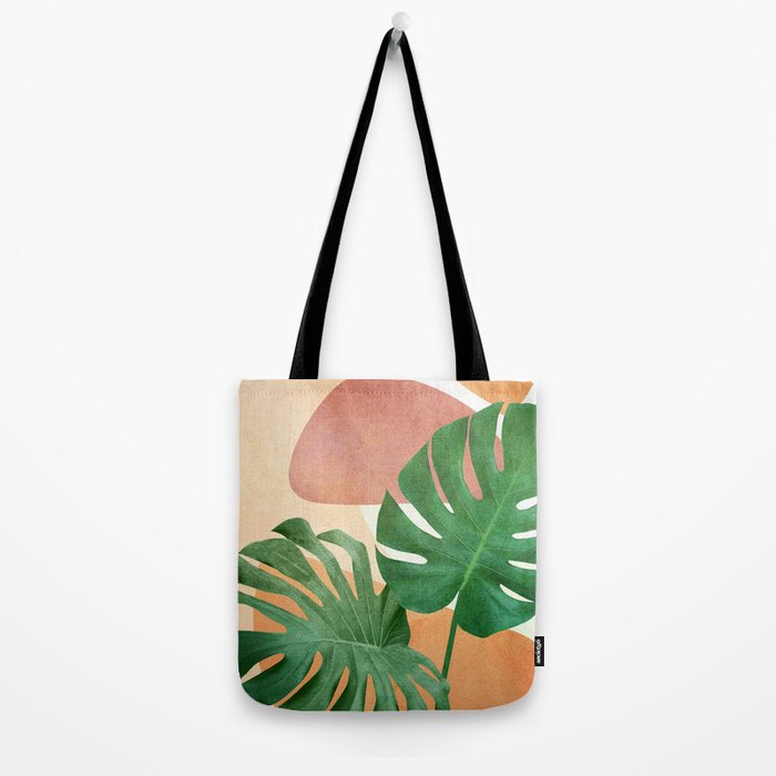 Monstera Leaves Tote Bag Gallery Image 2