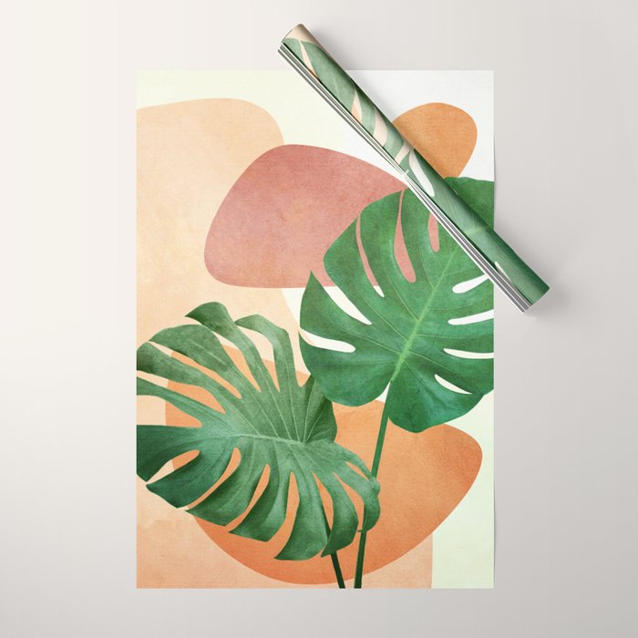 Monstera Leaves Wrapping Paper Gallery Image 1