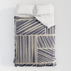 Navy Blue Striped Pattern #3 Duvet Cover Gallery Image 6