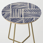 Navy Blue Striped Pattern #3 Side Table Gallery Image 2