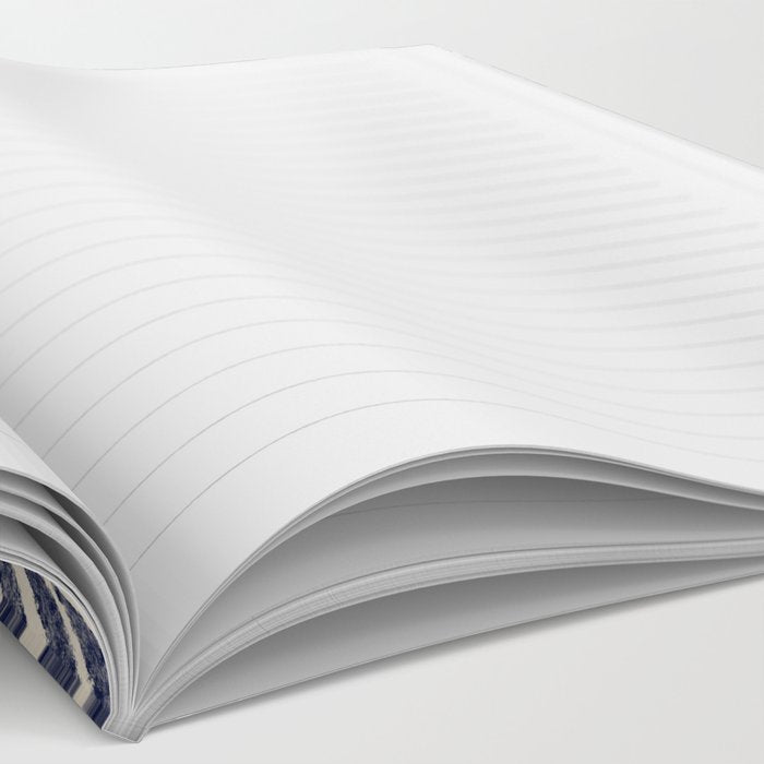 Navy Blue Striped Pattern #3 Notebook Gallery Image 2