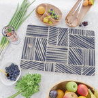 Navy Blue Striped Pattern #3 Cutting Board Gallery Image 2