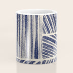 Navy Blue Striped Pattern #3 Coffee Mug Gallery Image 4