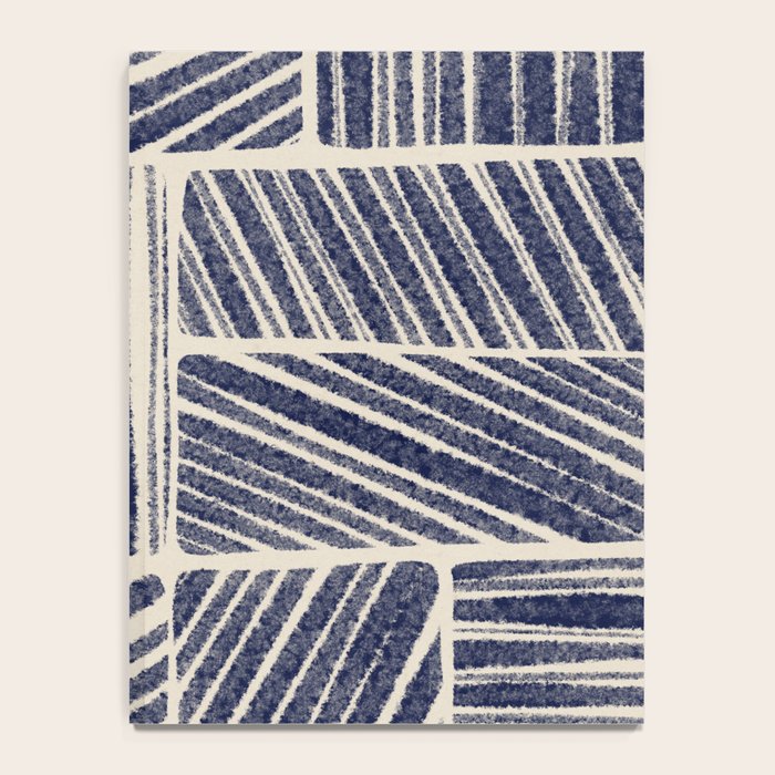 Navy Blue Striped Pattern #3 Notebook Gallery Image 4