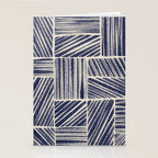 Navy Blue Striped Pattern #3 Stationery Card Gallery Image 2