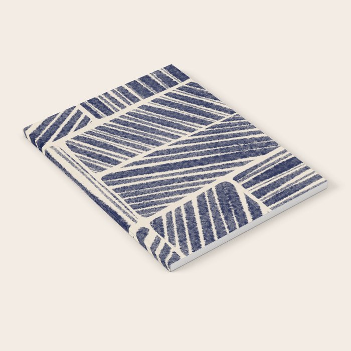 Navy Blue Striped Pattern #3 Notebook Gallery Image 2